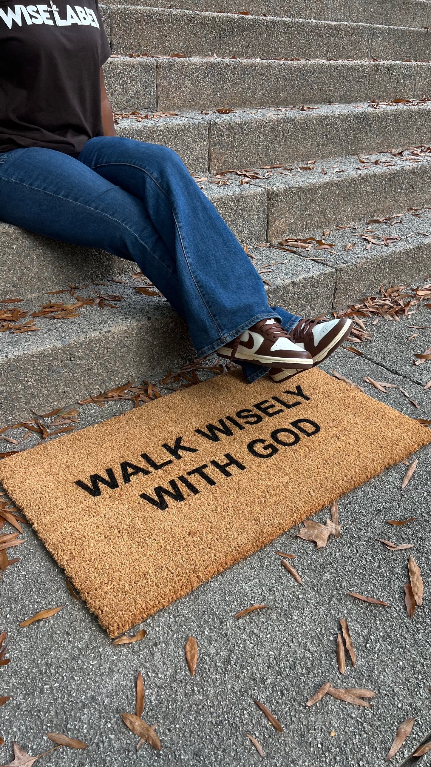 Handmade Walk Wisely With God Mat