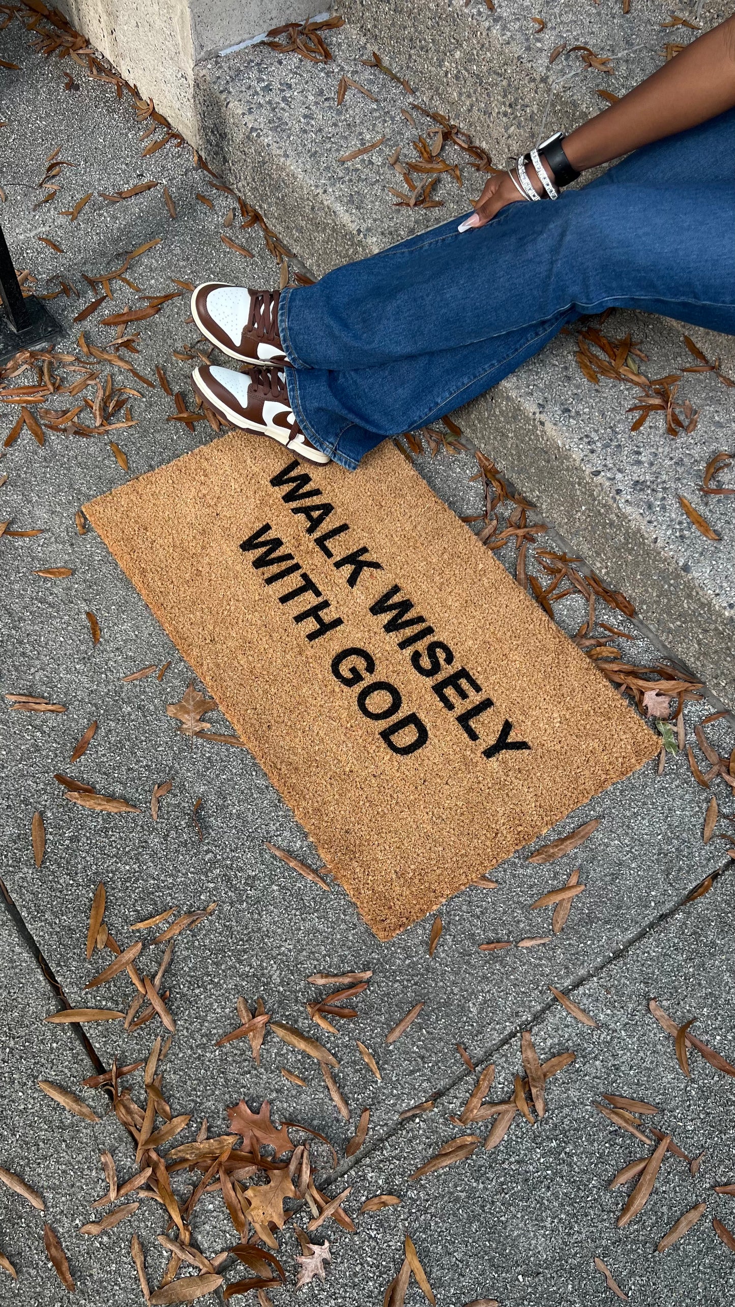 Handmade Walk Wisely With God Mat