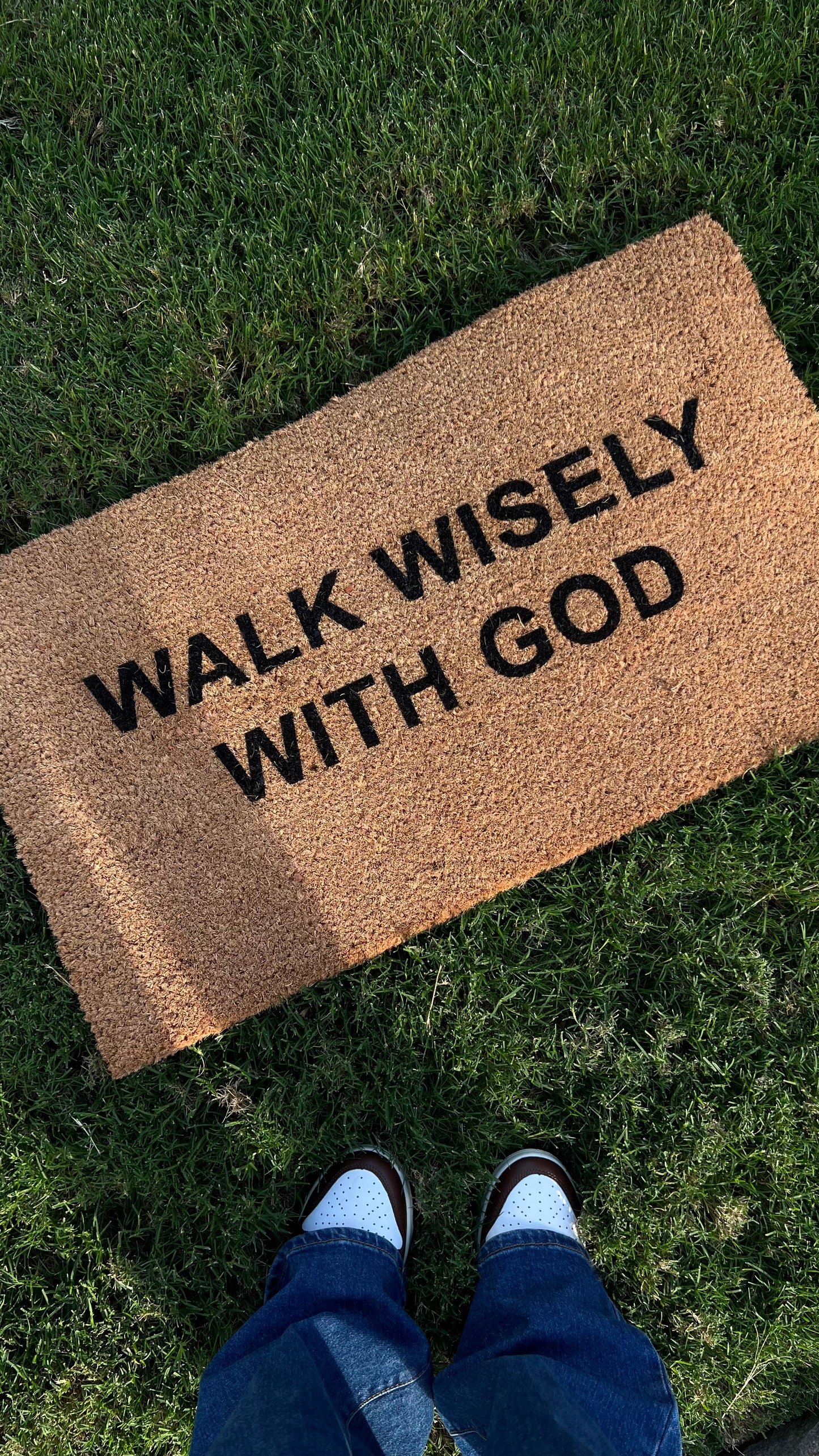 Handmade Walk Wisely With God Mat